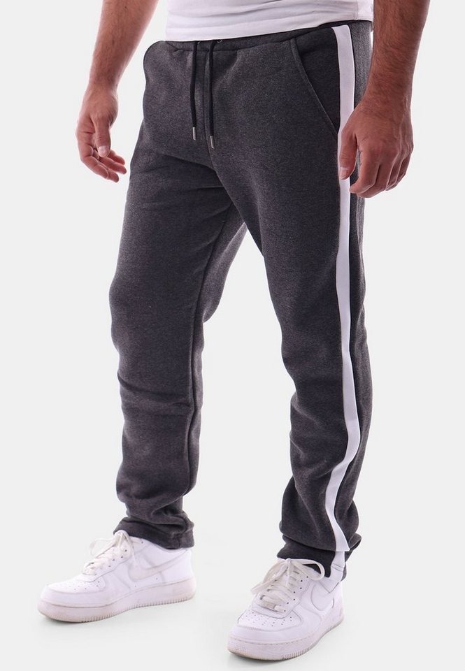 Reslad Jogginghose Reslad Herren Jogginghose RS-5091 (1-tlg) Sporthose mit Streifen Sweathose Trainingshose gestreift von Reslad