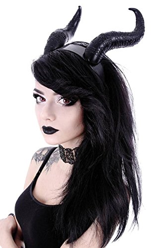 Restyle Gothic Stirnband Maleficent Hörner Nu Goth - Schwarz (One size) von Restyle