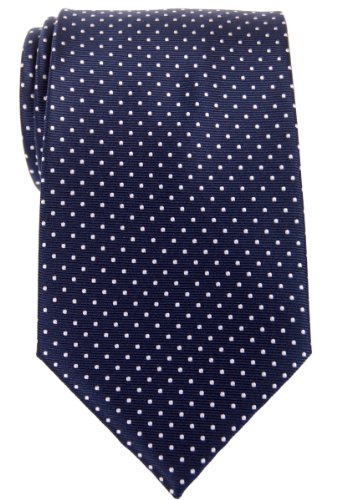 Retreez Herren Gewebte Krawatte Heutig Kleinen Punkt-Muster 8 cm - marineblau mit weiß punkten von Retreez