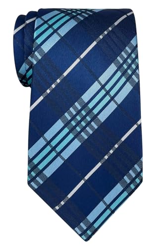 Retreez Herren Gewebte Krawatte Modisch Tartan Plaid Karo 8 cm - marineblau von Retreez