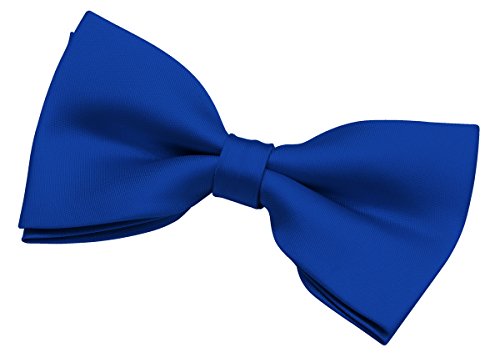 Retreez Herren Gewebte vorgebundene Fliege Einfarbig 13 cm - blau von Retreez