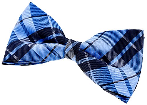 Retreez Herren Gewebte vorgebundene Fliege Plaid Kariert 13 cm - blau von Retreez