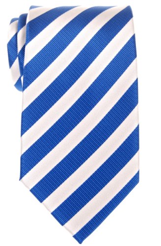 Retreez Herren Prämie Gewebte Krawatte Gestreifte 8 cm - blau und weiß von Retreez