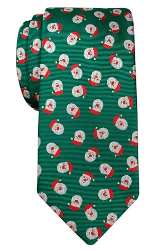 Retreez Herren Schmale Gewebte Weihnachten Krawatte Weihnachtsmann 6 cm - grün, von Retreez