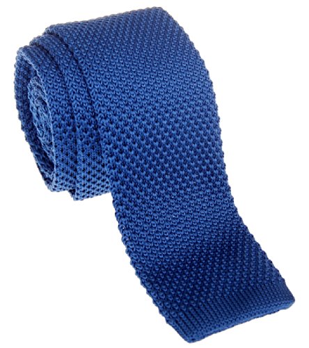 Retreez Herren Schmale Krawatte Strickkrawatte Knit Tie Vintage Smart Casual 5 cm - blau von Retreez