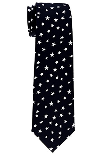 Retreez Jungen Gewebte Krawatte Sterne Sternmuster Sternenmuster - 8-10 Jahre - schwarz und weiß von Retreez
