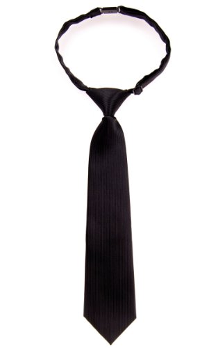 Retreez Jungen Gewebte einfarbig vorgebundene Krawatte - schwarz - 24 Monate – 4 Jahre von Retreez