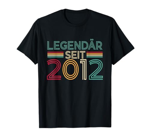 Legendär Seit 2012 Retro Jungs Mädchen 13. Geburtstagsshirt T-Shirt Legendär Seit 2012 Retro Jungs Mädchen 13. Geburtstagsshirt T-Shirt von Retro Deko Jahrgang Geburtstage Geschenkideen