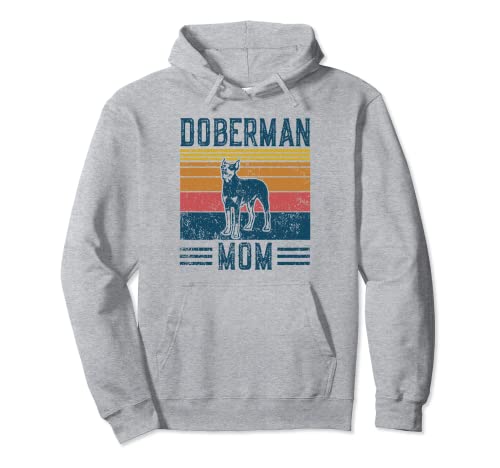 Dobermann / Mutter - Vintage Dobermann Mama Pullover Hoodie von Retro Doberman Mom Gift for Women