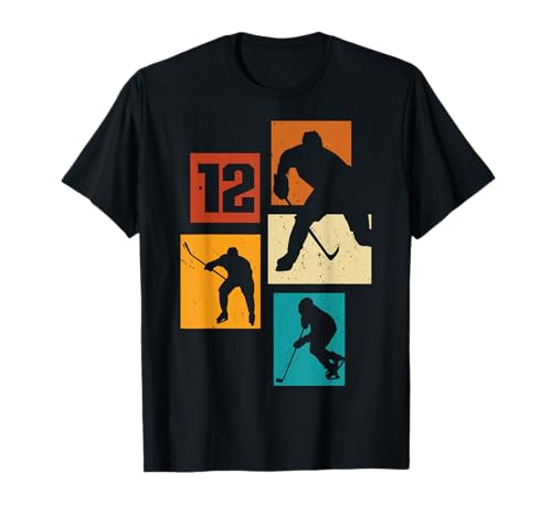 12. Geburtstag Eishockey 12. Jahre Jungs Spieler Retro T-Shirt 12. Geburtstag Eishockey 12. Jahre Jungs Spieler Retro T-Shirt von Retro Eishockey Geburtstag Jungs Männer Geschenk