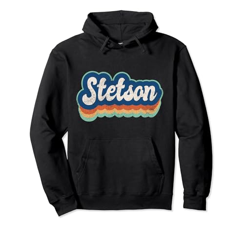 Stetson Vorname Boy Vintage Style 70er 80er Jahre Personalisiert Pullover Hoodie von Retro Groovy Name Fathers Day outfit For Men