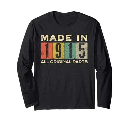 Retro 1915 Alle Originalteile Vintage Made in 1915 Herren Damen Langarmshirt Retro 1915 Alle Originalteile Vintage Made in 1915 Herren Damen Langarmshirt von Retro Made in 1915 Vintage 110th Birthday Ideas