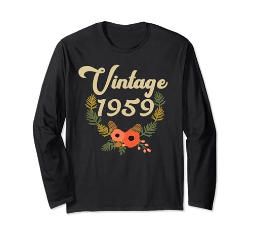 64th Birthday Vintage 1959 Classic Women Langarmshirt von Retro Vintage CG Tees