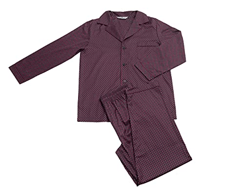 Revise RE-910 Schlafanzug für Herren - Herrenpyjamas - Pyjama – 100% Baumwolle – Dunkelblau/Rot C7– Gr. 4XL von R Revise
