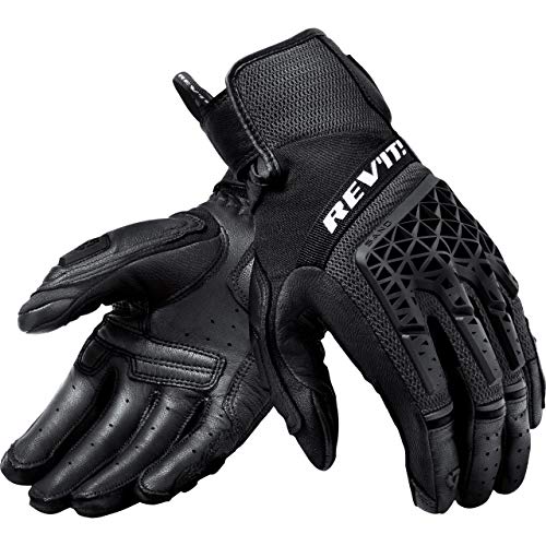 REV'IT! Motorradhandschuhe kurz Motorrad Handschuh Sand 4 Handschuh schwarz S, Herren, Tourer, Ganzjährig, Leder/Textil von Rev'It