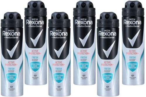 6x Rexona Men MotionSense Deo Spray Active Protection+Fresh Anti-Transpiran 48H 150ml (6er Pack) von Rexona