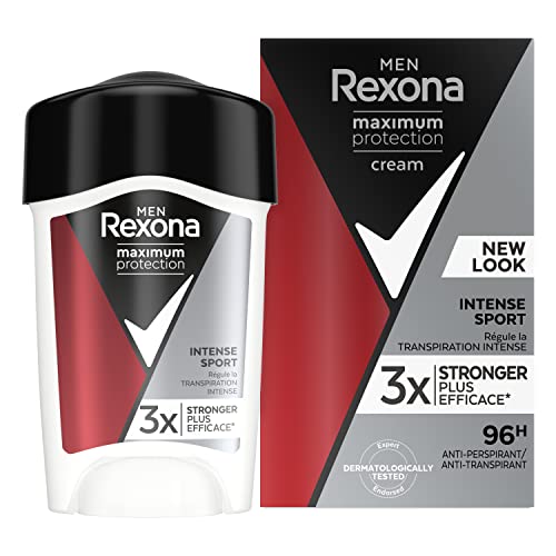 Rexona Deodorant Sport Intense für Herren, Antitranspirant, maximaler Schutz, wirksam gegen übermäßiges Schwitzen, dermatologisch getestete Formel, Schutz für 96 h, Stick, 45 ml von Rexona