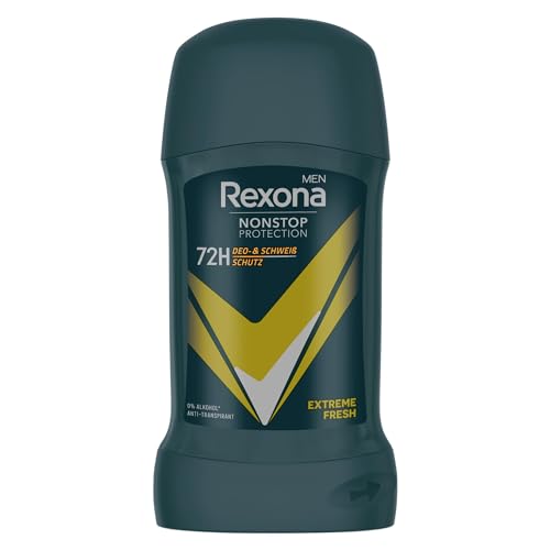 Rexona Men Nonstop Protection Deo Stick Extreme Fresh Anti Transpirant mit 72 Stunden Schutz vor Schweiß und Körpergeruch 50 ml von Rexona