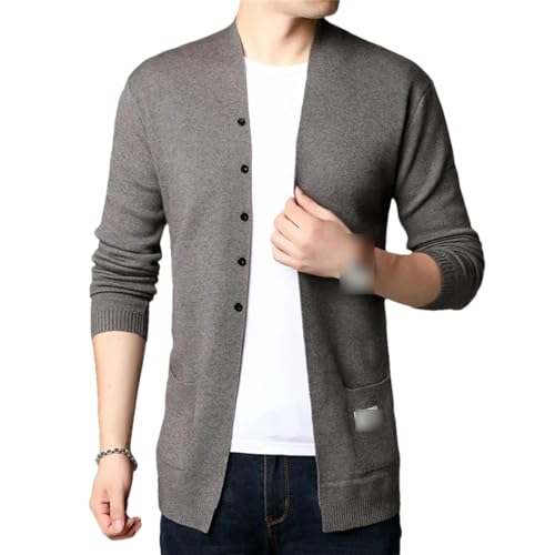 Rfmfkkg Herren-Strickjacke, Mantel, Herbst, Herren, lange Ärmel, schmale Passform, lässiger Strickpullover, gray9, XXXXL Rfmfkkg Herren-Strickjacke, Mantel, Herbst, Herren, lange Ärmel, schmale Passform, lässiger Strickpullover, gray9, XXXXL von Rfmfkkg