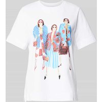 Rich & Royal T-Shirt mit Motiv-Print in Weiss, Größe S von Rich & Royal