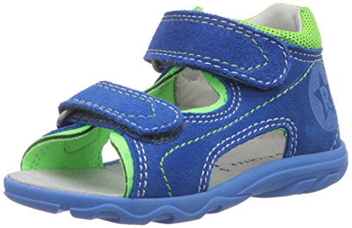 Richter Kinderschuhe Baby Jungen Terrino 2118-521 Lauflernschuhe, Blau (Lagoon/Cactus neon 6911) von Richter