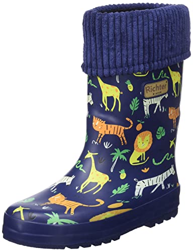 Richter Kinderschuhe Puddleboots Gummistiefel, Nautical (Print Zoo), 30 EU von Richter