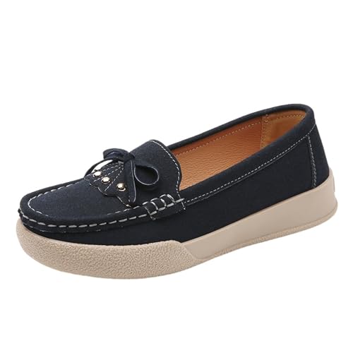 Damenschuhe Mokassins Elegante Loafers Schuhe Slip on Vintage Weiche Casual Loafers Damenschuhe Flache Leichte Sandalen Geschlossen Vorne Schuhe Sommer Niedrig Frühling Sandaletten, dunkelblau, 41 EU Damenschuhe Mokassins Elegante Loafers Schuhe Slip on Vintage Weiche Casual Loafers Damenschuhe Flache Leichte Sandalen Geschlossen Vorne Schuhe Sommer Niedrig Frühling Sandaletten, dunkelblau, 41 EU von Richymfa
