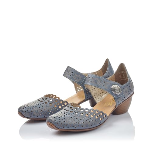 Rieker 43753-14 Pazifik Leather Womens Rip Tape Summer Shoes 42 Pazifik Rieker 43753-14 Pazifik Leather Womens Rip Tape Summer Shoes 42 Pazifik von Rieker