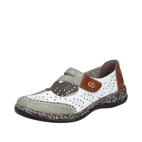 Rieker Damen 46363 Ballerina, Weiss, 38 EU Rieker Damen 46363 Ballerina, Weiss, 38 EU von Rieker