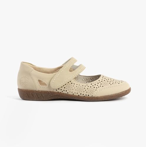Rieker Damen 47675 Ballerina, Beige, 38 EU Rieker Damen 47675 Ballerina, Beige, 38 EU von Rieker