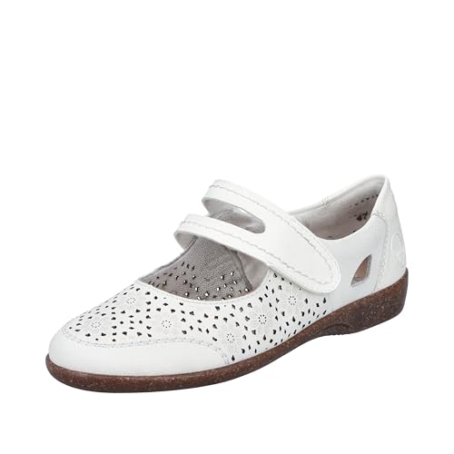 Rieker Damen 47675 Ballerina, Weiss, 39 EU Rieker Damen 47675 Ballerina, Weiss, 39 EU von Rieker