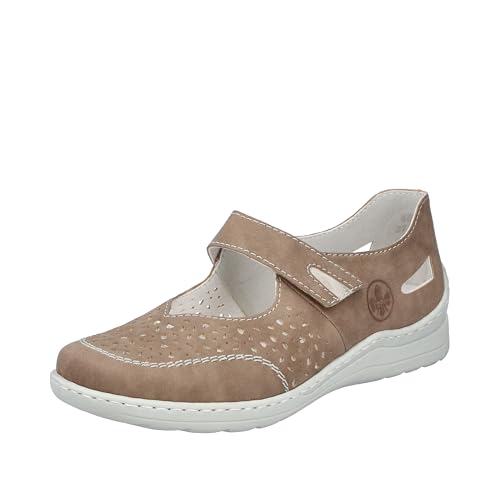 Rieker Damen 48996 Ballerina, Beige, 37 EU Rieker Damen 48996 Ballerina, Beige, 37 EU von Rieker