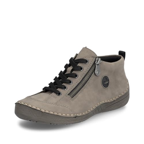 Rieker Damen Bequemschuhe 52514, Frauen Schnürschuhe,Halbschuhe,bequem,Schnuerschuhe,Schnuerer,straßenschuhe,Strassenschuhe,grau (42),42 EU / 8 UK von Rieker