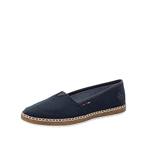 Rieker Damen Flats M2278, Frauen Espadrilles,Halbschuhe,umflochten,maritim,espandrillos,Espadrillos,Espandrilles,Sommerschuhe,blau (14),36 EU / 3.5 UK von Rieker