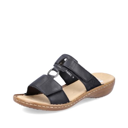 Rieker Damen Pantoletten 60885, Frauen Slipper,Sandalen,Freizeitschuhe,Schlupfschuhe,schluepfschuhe,Slides,Slip-ons,Mules,schwarz (00),36 EU / 3.5 UK von Rieker