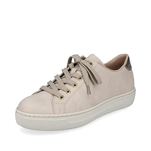 Rieker Damen Sneaker L9800, Frauen Schnürschuhe,schnürer,Sneaker,Halbschuhe,Freizeitschuhe,Schnuerschuhe,Schnuerer,Schnuerung,beige (80),38 EU / 5 UK von Rieker