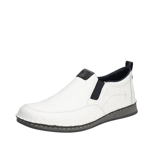 Rieker Herren 5450 Slipper, Weiß, 44 EU Weit von Rieker