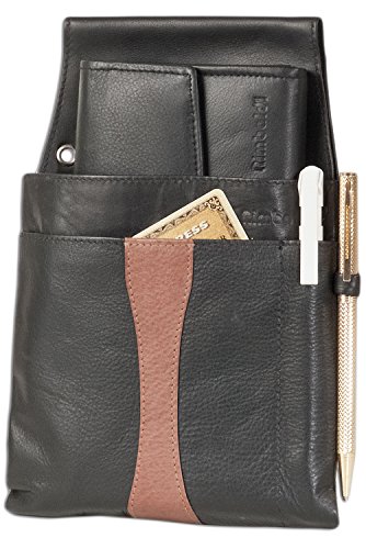 Rimbald®i - Design Kellnerbörse und Holster aus weichem, naturbelassenem Rinderleder iim Schwarz/Braun Design, Beige von Rimbaldi