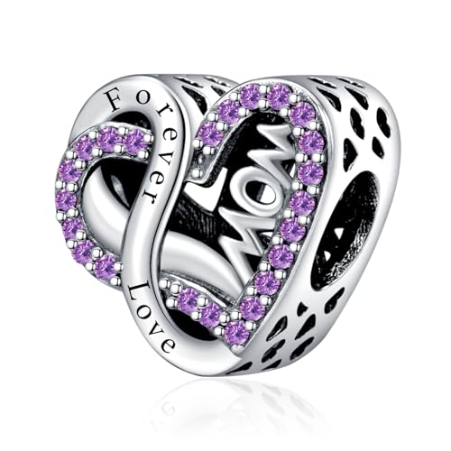 Rimgoris 925 Sterling Silber Charm für Frauen Armbänder Halskette Mutter Infinity Heart Bead Charms Frauen Armband Charm von Rimgoris