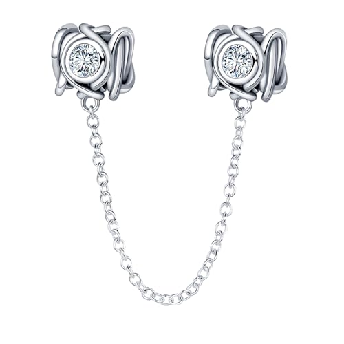 Rimgoris 925 Sterling Silber Charms passen zu Armbändern, Halsketten, umwickelten Diamant-Sicherheitsketten-Charms, baumelnden Perlen, Charms für Frauen und Mädchen von Rimgoris