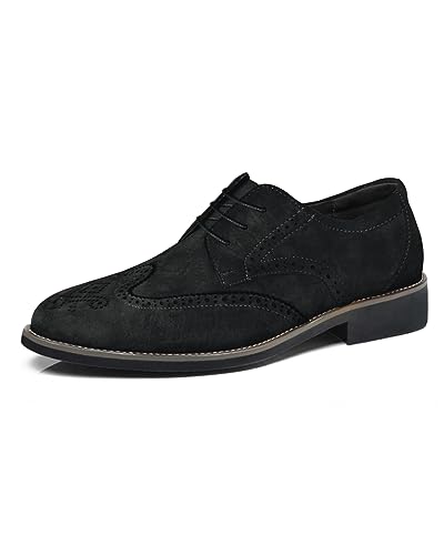 Rimhold Herren Wildleder Brock Schuhe Kleid Schuhe Elegante Hochzeit Schuhe Leder Schnürung Schuhe Klassische Büroschuhe von Rimhold