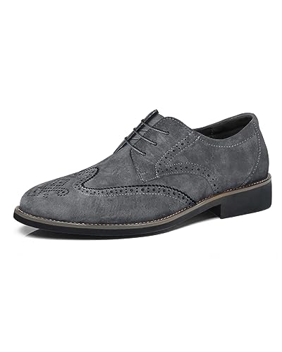 Rimhold Herren Wildleder Brock Schuhe Kleid Schuhe Elegante Hochzeit Schuhe Leder Schnürung Schuhe Klassische Büroschuhe von Rimhold