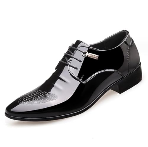 Rimhold Herren formelle Schuhe Business Oxford Schuhe Lackleder Schnürschuhe Klassische Brock Hochzeit Schuhe Schwarz 42eu von Rimhold