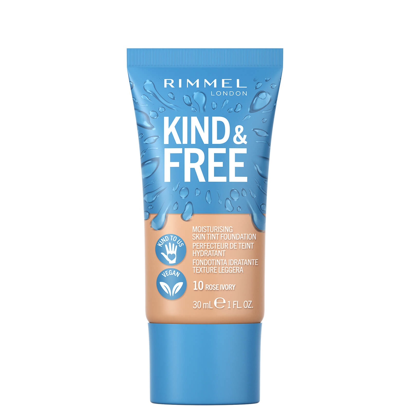 Rimmel Kind and Free Skin Tint Moisturising Foundation 30ml (Various Shades) - Rose Ivory von Rimmel