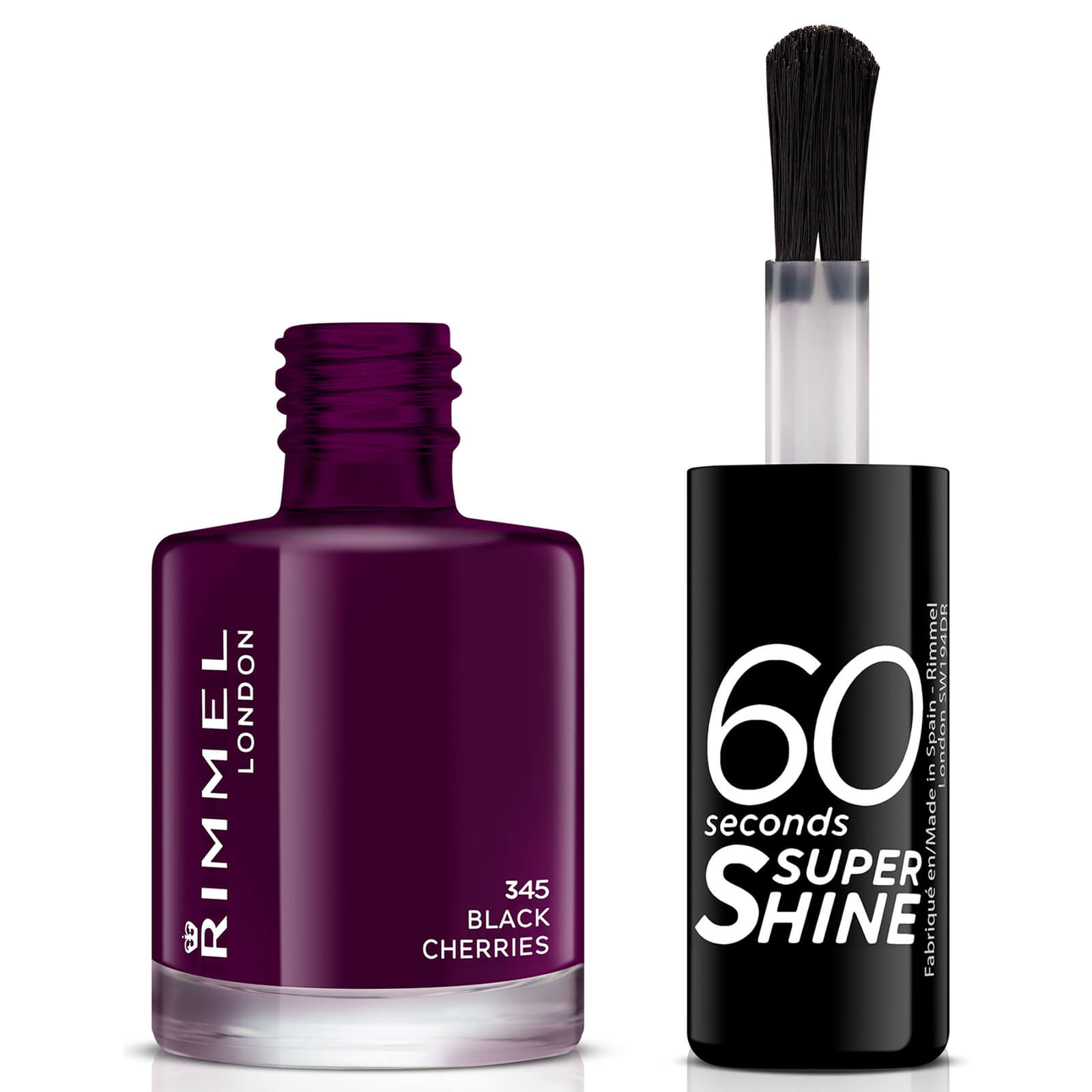 Rimmel 60 Seconds Super Shine Nail Polish 8 ml (verschiedene Farbtöne) - Black Cherries von Rimmel