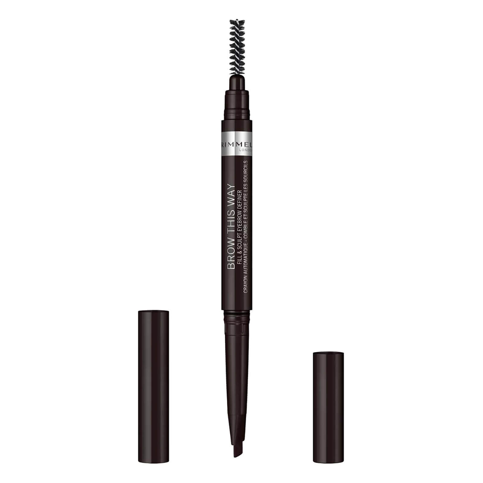 Rimmel Brow This Way Fill and Sculpt Eyebrow Definer 0,4 g (verschiedene Farbtöne) - Soft Black von Rimmel