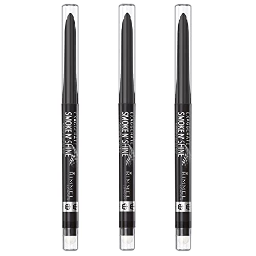 Rimmel Exaggerate Shine On Smokeys Gel Eyeliner Bleistift Augen Schwarz 001 28G x 3 von Rimmel