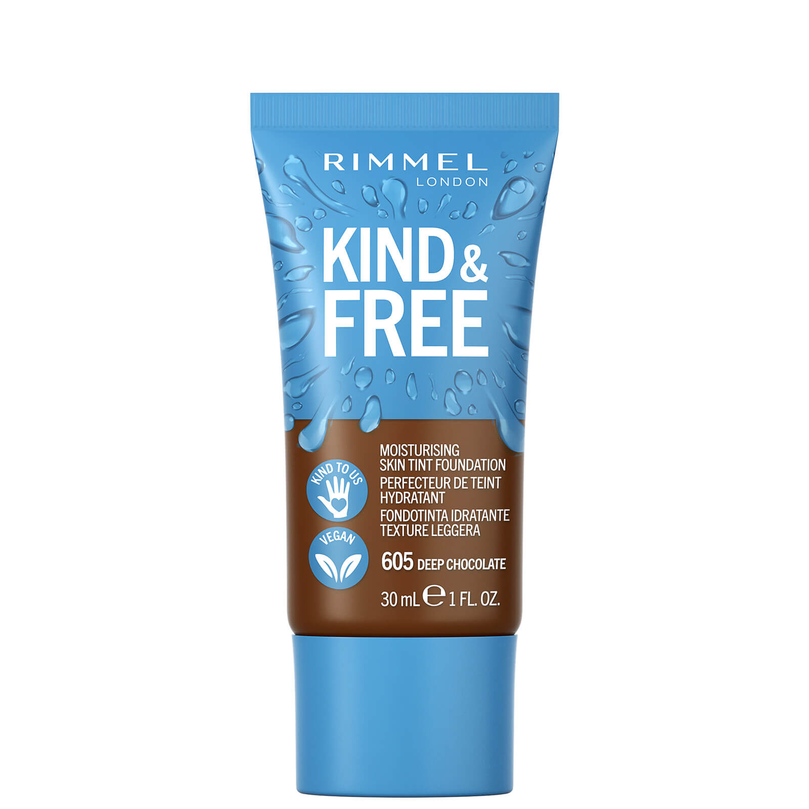Rimmel Kind and Free Skin Tint Moisturising Foundation 30ml (Various Shades) - Deep Chocolate von Rimmel