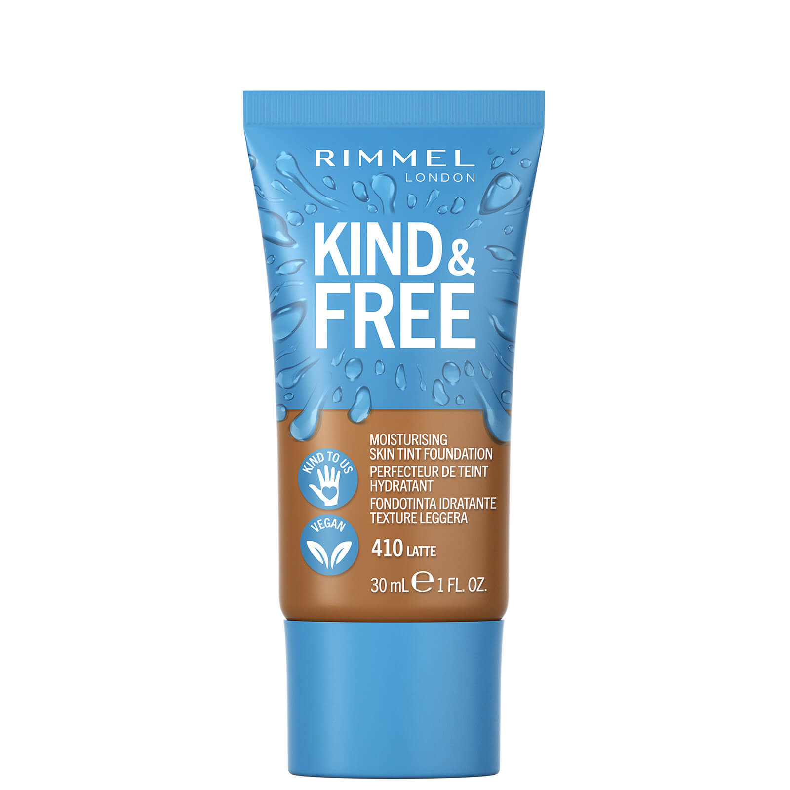 Rimmel Kind and Free Skin Tint Moisturising Foundation 30ml (Various Shades) - Latte von Rimmel