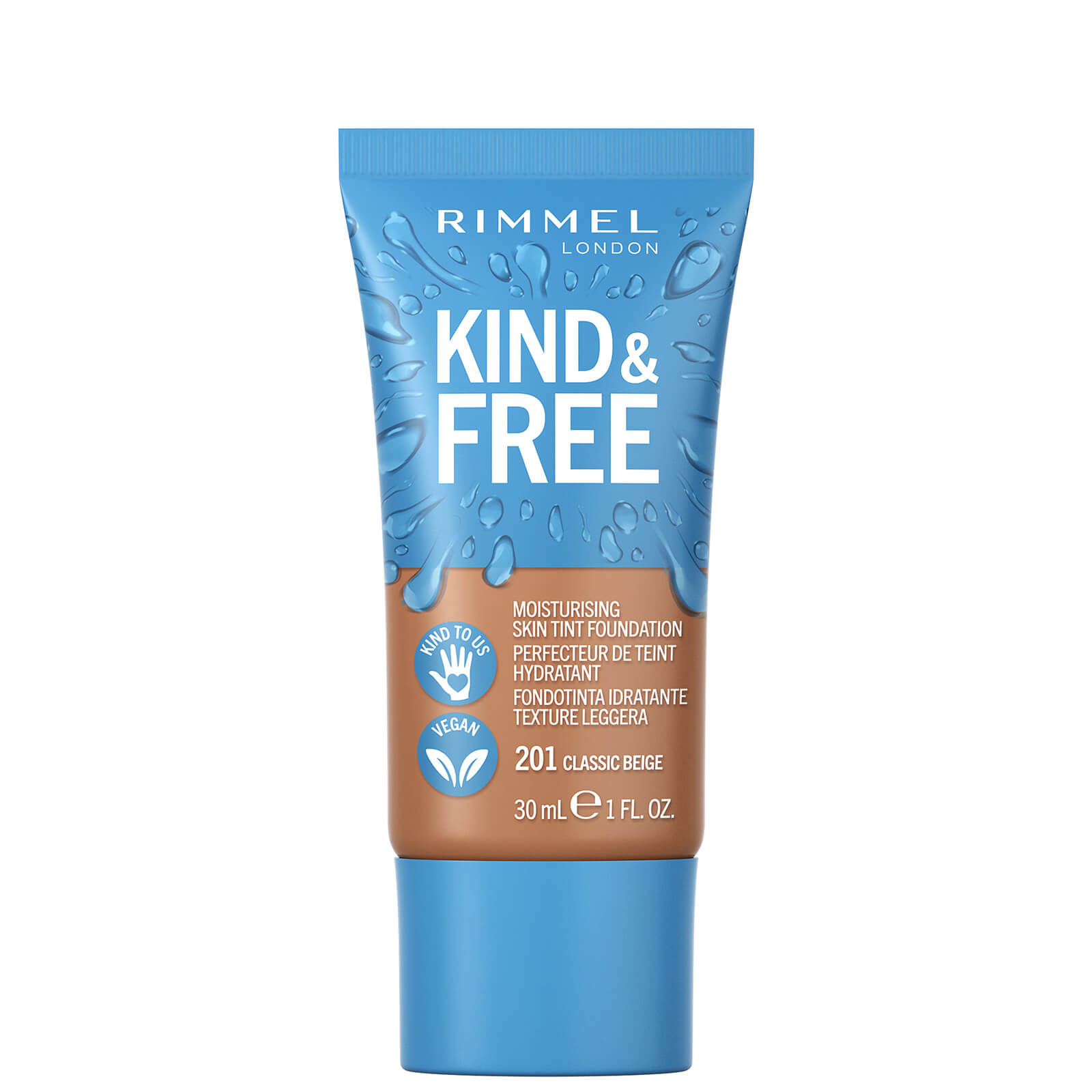 Rimmel Kind and Free Skin Tint Moisturising Foundation 30ml (Various Shades) - Classic Beige von Rimmel